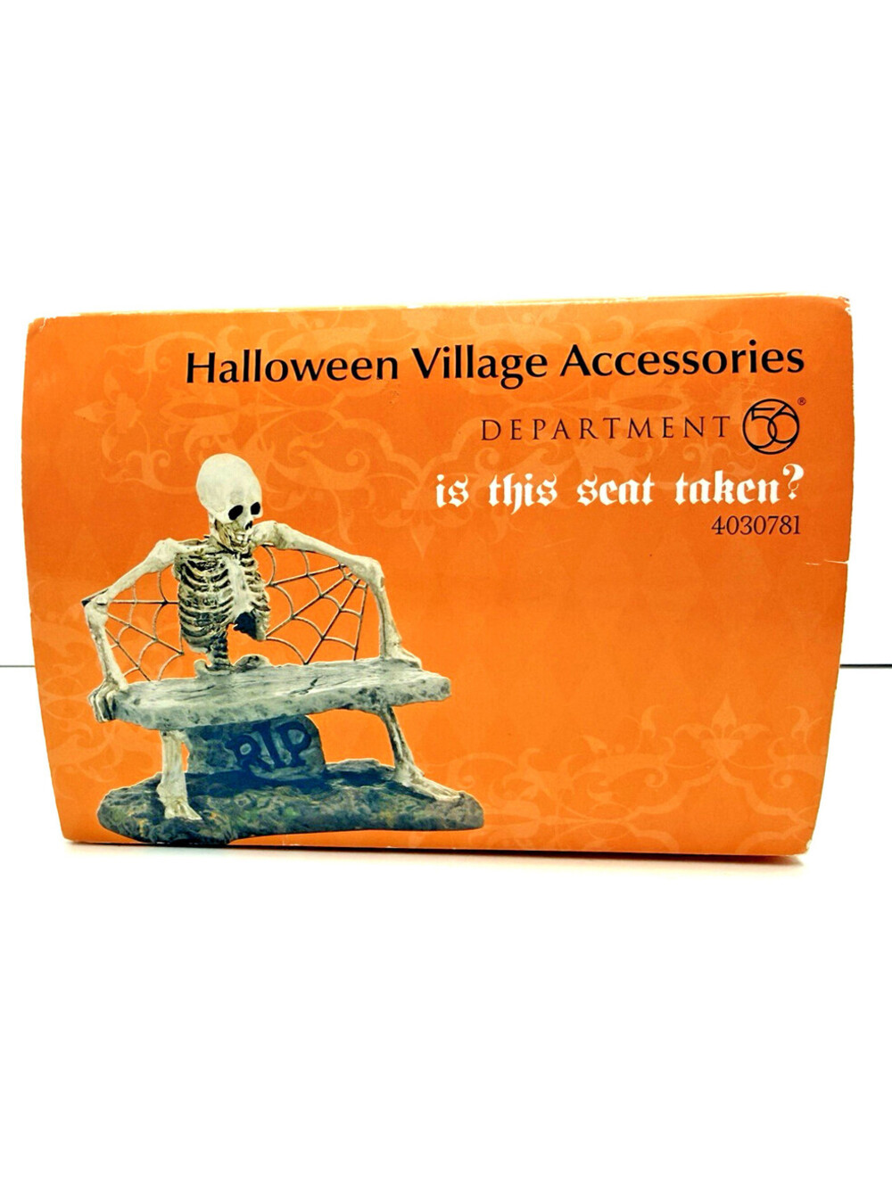 Dept 56 Halloween Village Skeleton Bench Is This Seat Taken? 4030781 2013